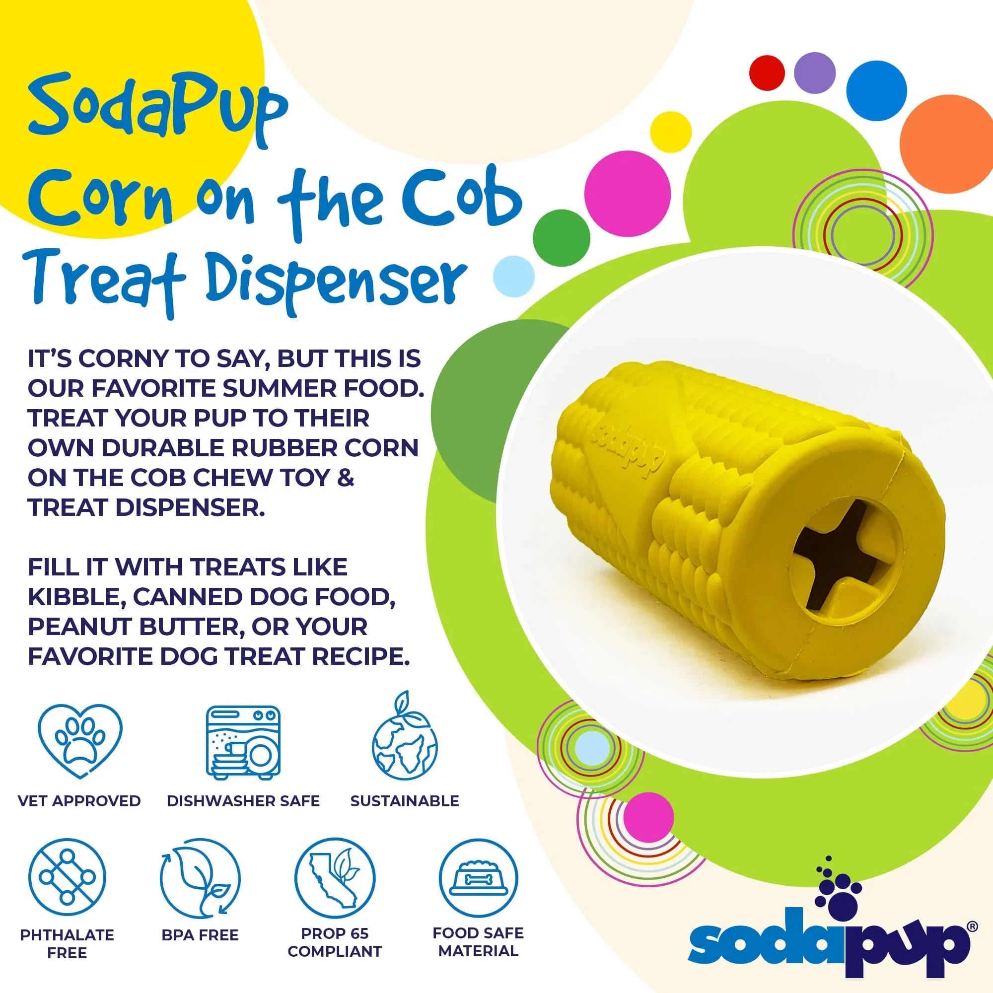 Treat Dispenser Chew Toy | Corn on the Cob