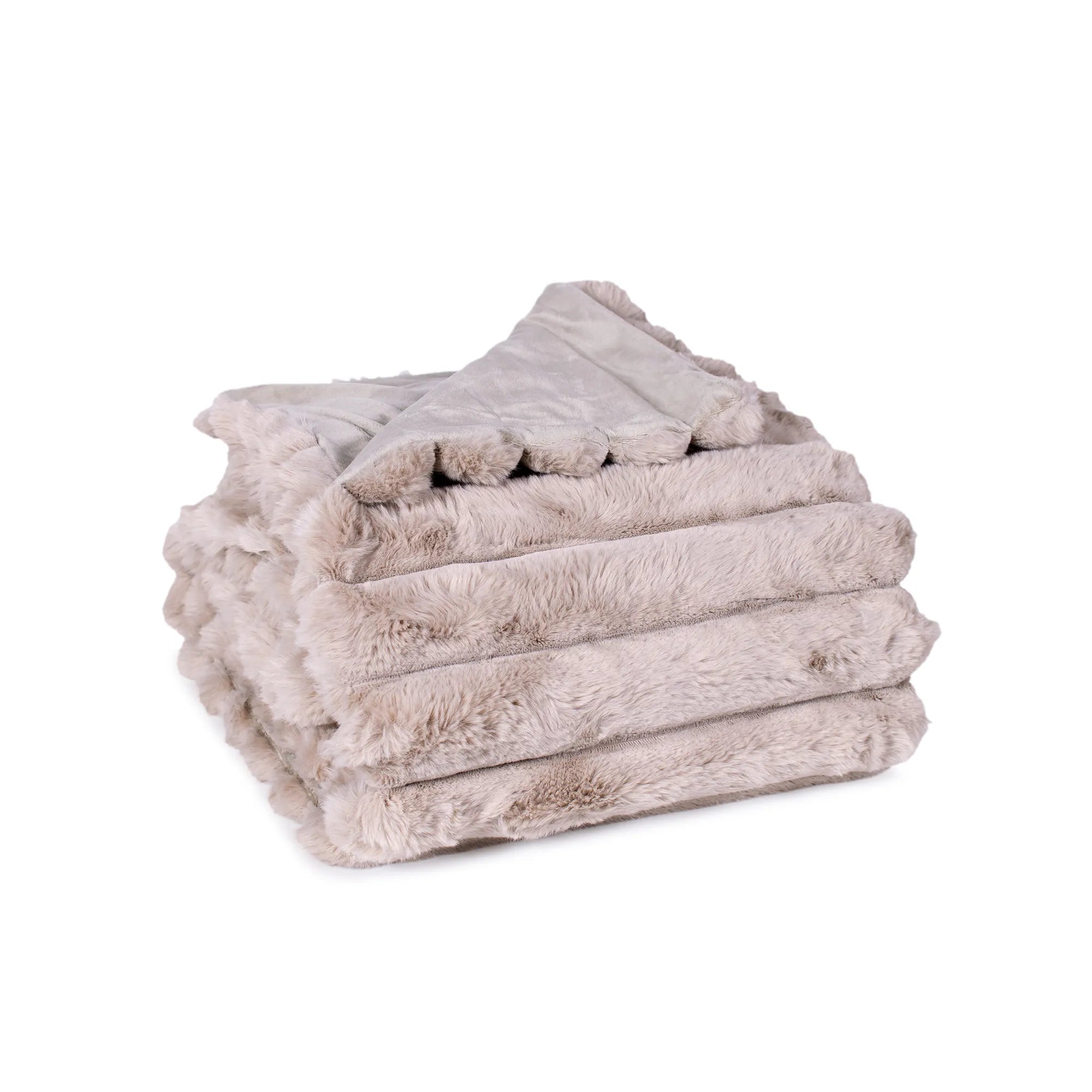 Lux Faux Fur Throw | Beige