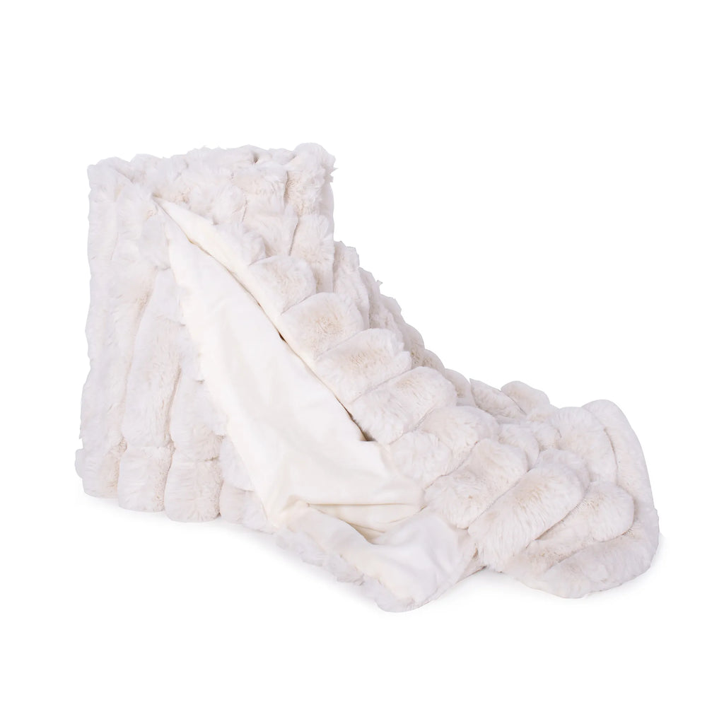 Lux Faux Fur Throw | Ivory