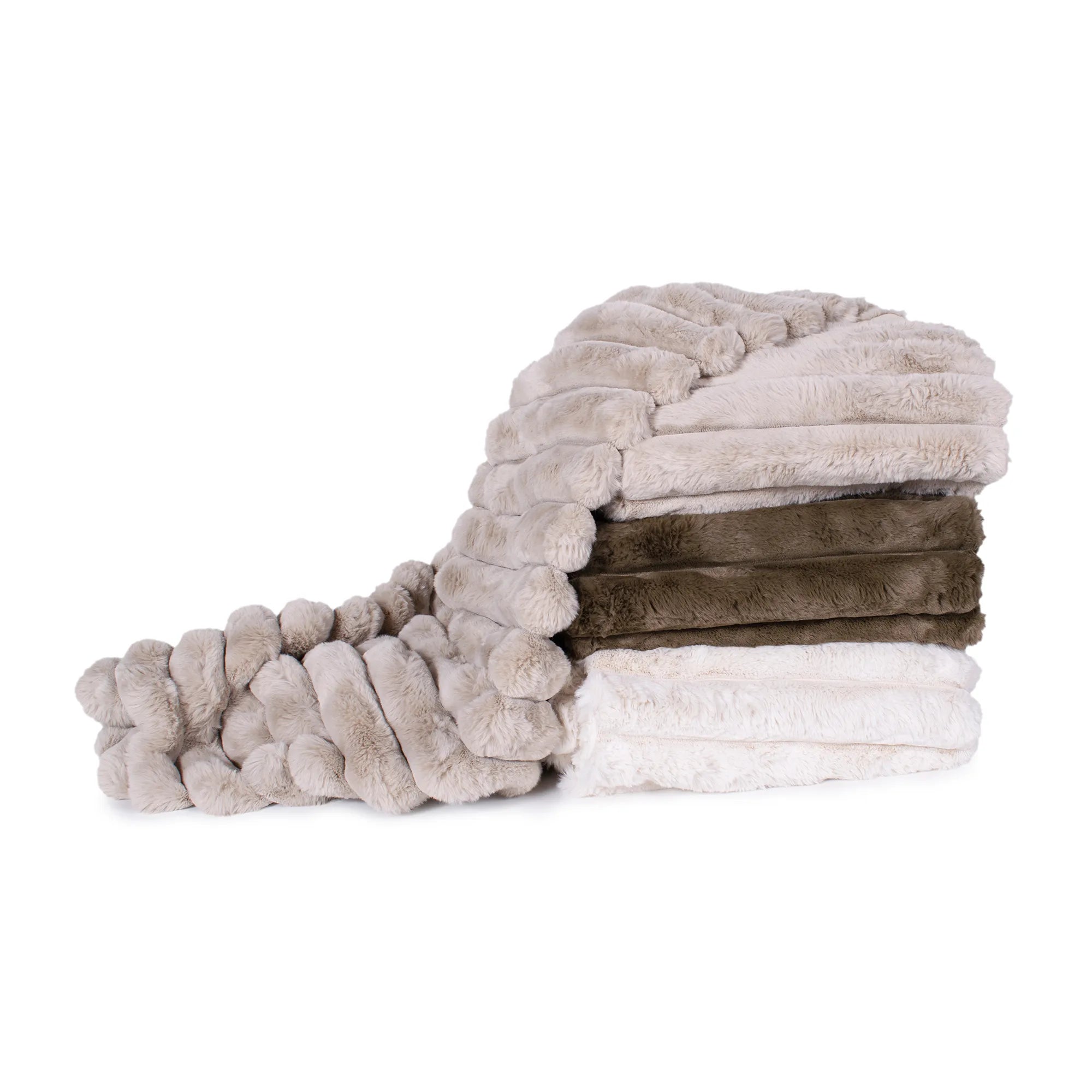 Lux Faux Fur Throw | Beige