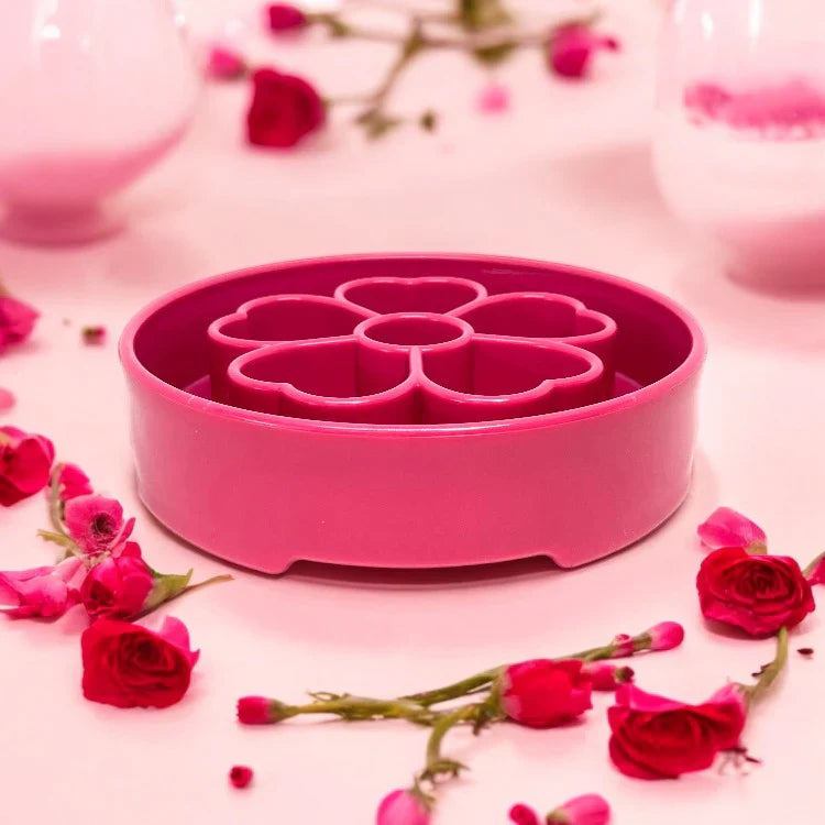 Slow Feeder Bowl | Pink Flower